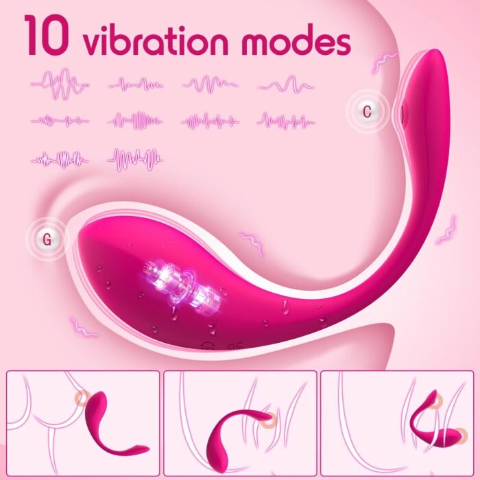 APP & Remote Control Wearable Vibrator, Women Sex Toys with 9 Vibration Modes, Female Sex Toys for Women Vibrater Soft and Quiet, Long Distance Mini Vibrator Bullet Anal G Spot Adult Couples Sex Toy - Image 2