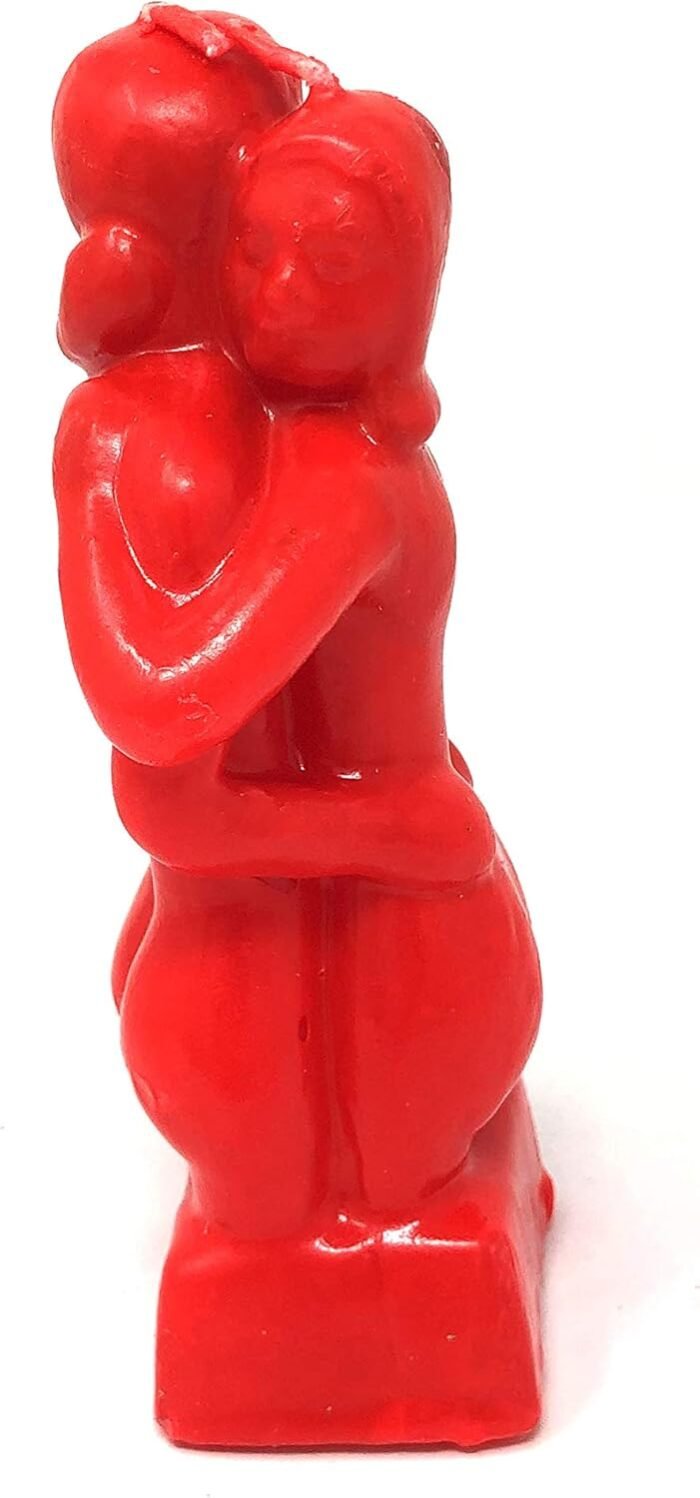 Vrinda Decorative Candle - Erotic Couple Assorted Art Portrait Candle Mould - Handcrafted Romantic Figurine Candles for Couples, Valentines, and Special Occasions (Red) - Image 3