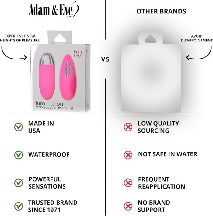 Adam & Eve Turn Me On Rechargeable Bullet Vibrator with Wireless Remote Control, Internal G Spot Clitoral Stimulation Female Adult Sex Toys for Women & Couples, 36 Vibrating Speeds 3.5 in, Pink - Image 4