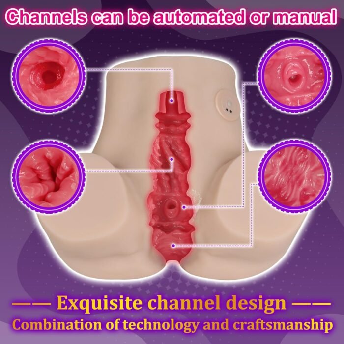 Automatic Male Masturbator Lifelike Sex Doll Realistic Butt with 3D Textured Stroker Pocket Built-in Electric Stretching Realistic Female Hip Adult Sex Toys for Men 9.92lb - Image 4