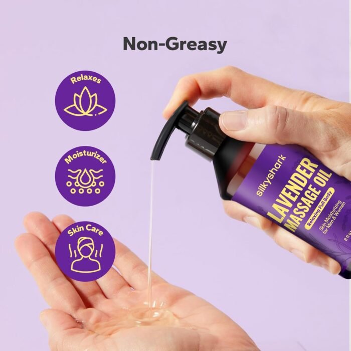 Lavender Massage Oil (8 Fl Oz), Aromatherapy Massage Oil, Lavender Bliss Massage Oil, Natural Relaxation for Mind and Body - Image 5