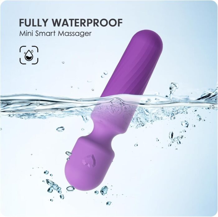 Portable Travel Massage Tool, 10 Modes Rechargeable Waterproof Mini Neck Muscle Massager (Purple) - Image 2