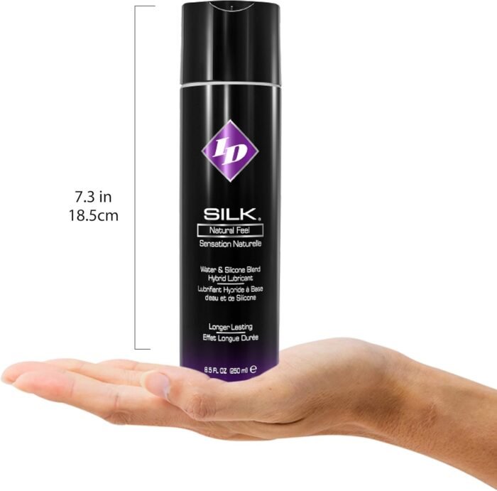 ID Lubricants Silk Personal Lubricant - Water and Silicone Based Lube, 8.5 Fl Oz Bottle, Assorted (SLK-08) - Image 4
