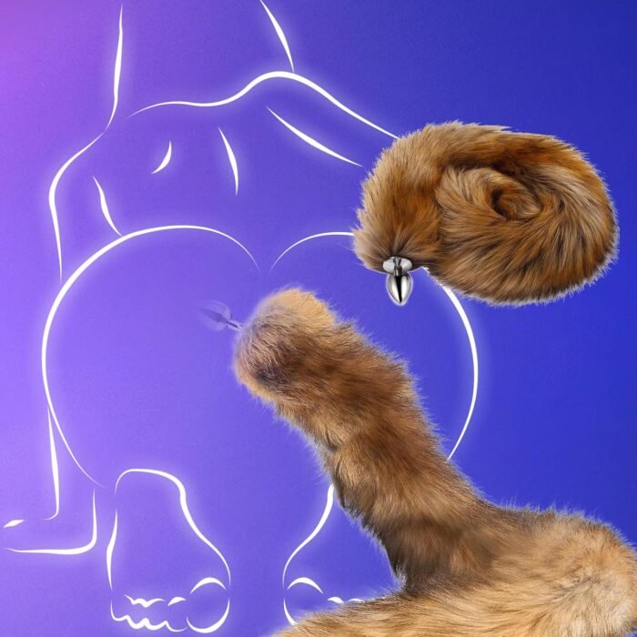 Sexy Fox Tail Anal Butt Plug Long Anales Toys But Plugs Faux Wild Animal Tail Stainless Steel Anus SM Cosplay Adult Sex Toy BDSM Bondage for Beginners Role Play Women Men Couples - Image 2