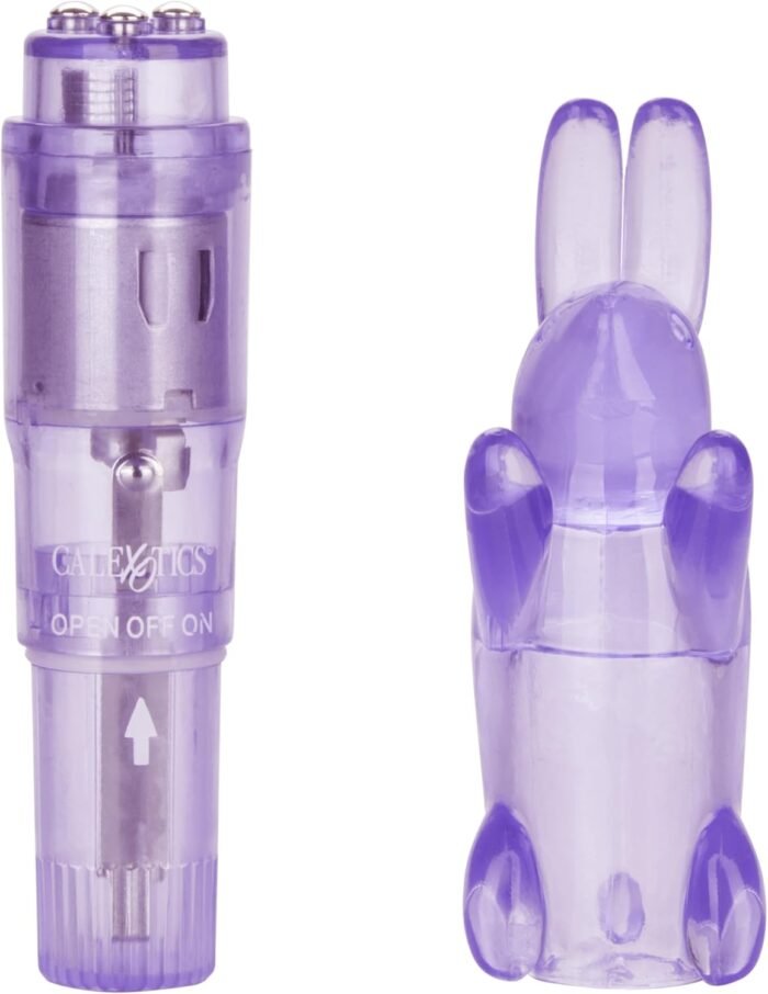 CalExotics Shane’s World Pocket Party - Waterproof Bullet Vibrator - Adult Toys for Couples - Pocket Vibrator with Rabbit Tip - Purple - Image 2
