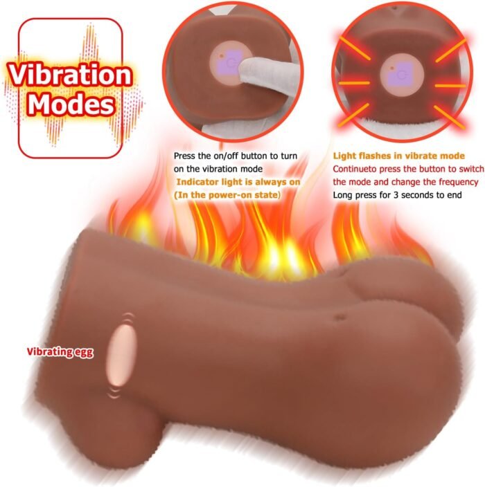Automatic Male Masturbator Heating Sex Doll Torso 7 Vibration Modes Realistic Life Size Pocket Pussy Ass Stroker Sex Toy Miss Warm Brown - Image 5