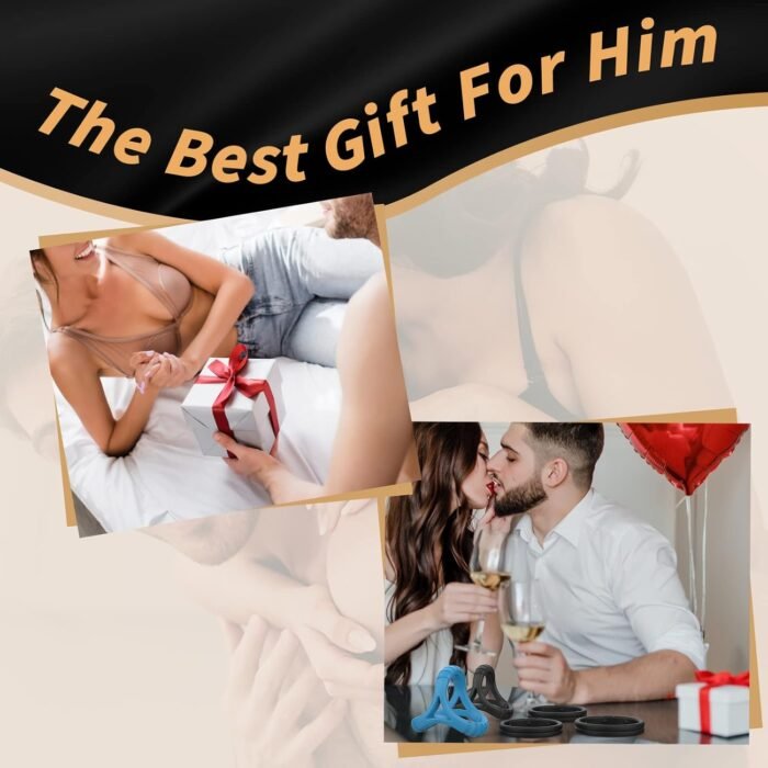 Silicone Penis Rings Set Sex Toys for Men，5 Different Sizes Cock Rings for Erection Enhancing, Long Lasting Stronger Men Sex Toy, Strechy Adult Toys for Couples Pleasure - Image 7