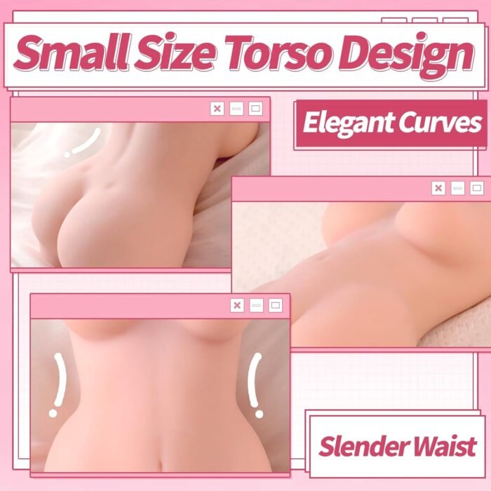 Male Masturbator with 2 Holes Realistic Small Size Male Torso Sex Toy Pocket Pussy Vagina and Tight Anus Lifelike Soft and Man Masturbation Stroker - Image 3