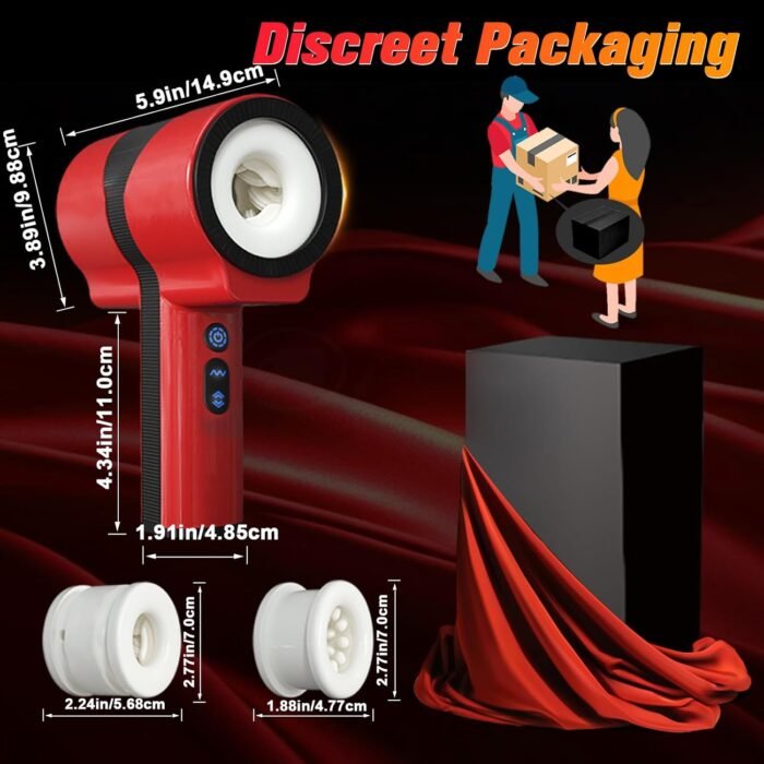 Male Masturbator Adult Sex Toys for Men - Dual-Sleeve Automatic Thrusting Rotating Vibrating Blowjob Sex Machine Oral Sex Toy Stroker Penis Vibrator, MHYNNR Mens Masturbators Cup Pocket Pussy for Men - Image 7