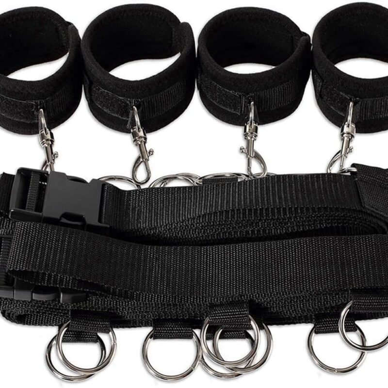 Bed Restraints Sex Resistance Bands for Legs with Ankle Cuff Thigh Restraints Sex Hand Leg Cuff Set Sexy Handcuffs Bracelets for Women Adults Bedroom BDSM Restraints Toys for Couples Sex Sweater