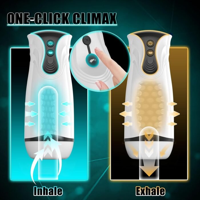 Automatic Sucking Male Masturbator，3 in 1 Male Stroker with 10 Vibration & 4 Suction & One-Click Climax, Hands Free Penis Pump with 3D Textured, Blowjob Toy Mens Adult Sex Toys for Men - Image 3