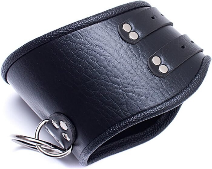 Adult Sexy Role-Playing Restraints O Ring Choker Dog Collar Leather Locking Neck Bondage Collar for BDSM (Pulling Rope,Padlock 2 Pieces) - Image 9