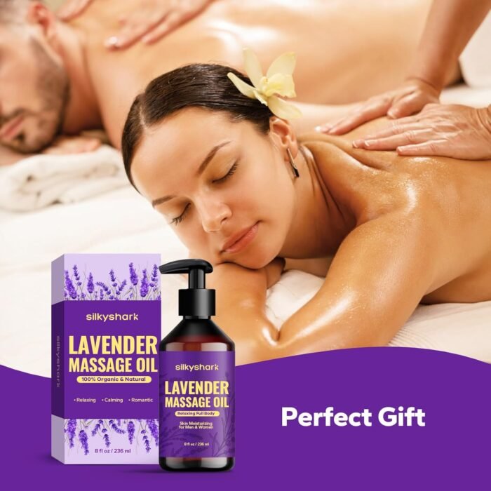 Lavender Massage Oil (8 Fl Oz), Aromatherapy Massage Oil, Lavender Bliss Massage Oil, Natural Relaxation for Mind and Body - Image 7