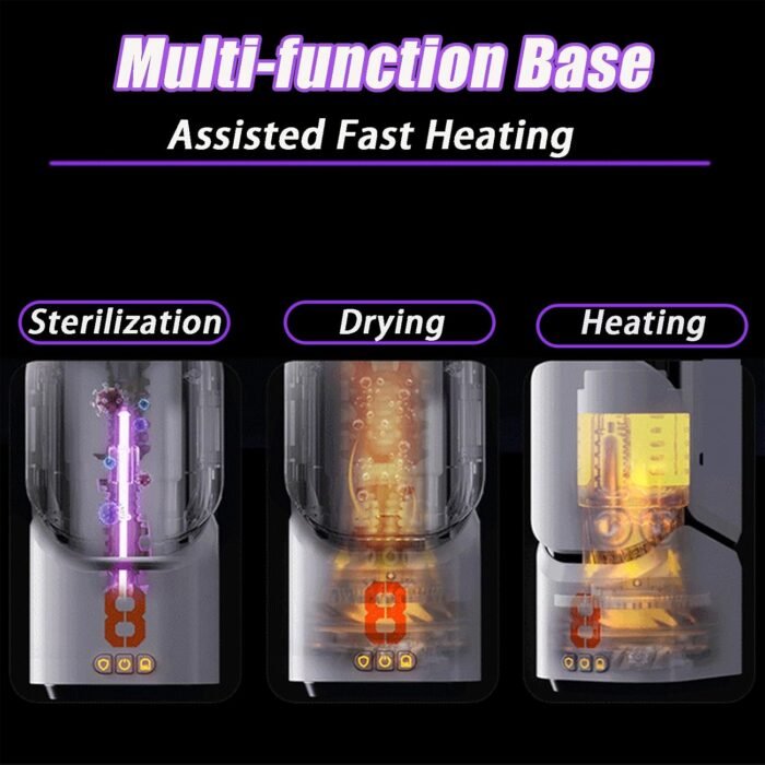 Automatic Male Masturbator Adult Male Sex Toys for Men Penis Pump Automatic Mens Toy with Sex Toy Male Sucking & Vibrating & Thrusting Modes Hands Free Male Stroker Sex Toy for Men Pocket Pussy - Image 8