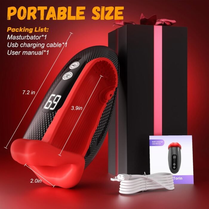 Male Sex Toys for Men - Male Masturbator Deep Throat-Mouth 360° Wrapped 9 Tapping & Vibrating Male Vibrator Penis Pump APP Control LCD Mens Sex Machine Stroker Jiworb Adult Sex Toys & Game - Image 7