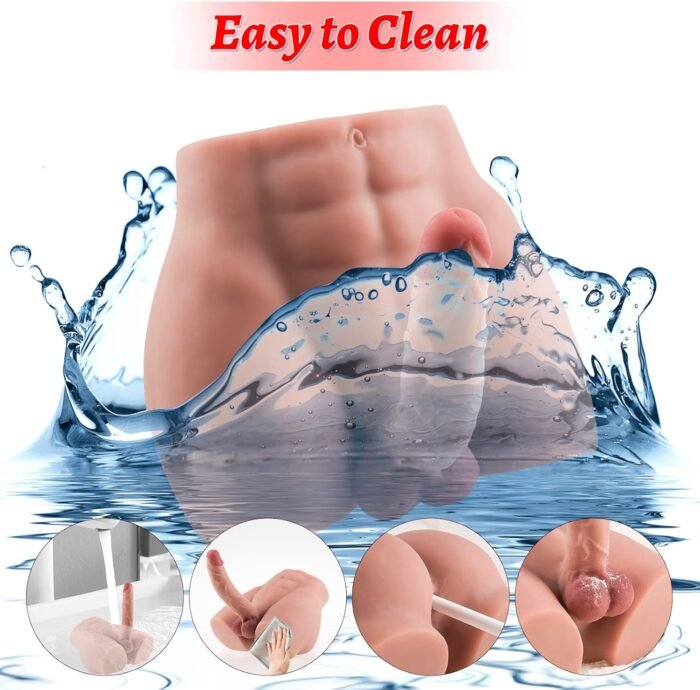 16.9lb Torso Male Sex Doll with Flexible Dildo Realistic Sex Huge Cock, Men Sex Dolls for Women Tight Anal Hole 8.5 in Cock for Female Masturbation, Unisex Masturbator Sex Toy for Men Women Gay Couple - Image 3