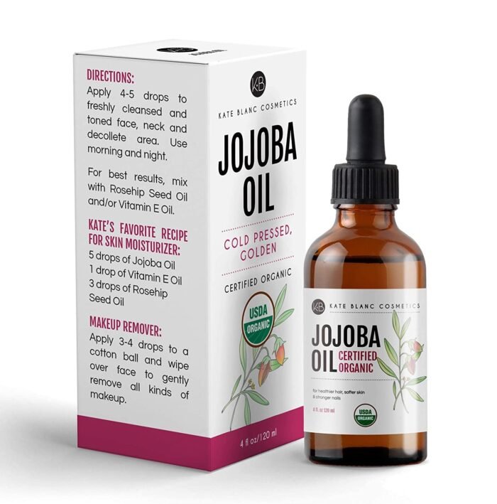 Kate Blanc Cosmetics Jojoba Oil for Hair, Face & Skin. Gua Sha Oil for Face Massage & Dermaplaning (2oz, Organic, 100% Pure, Natural) - Image 7