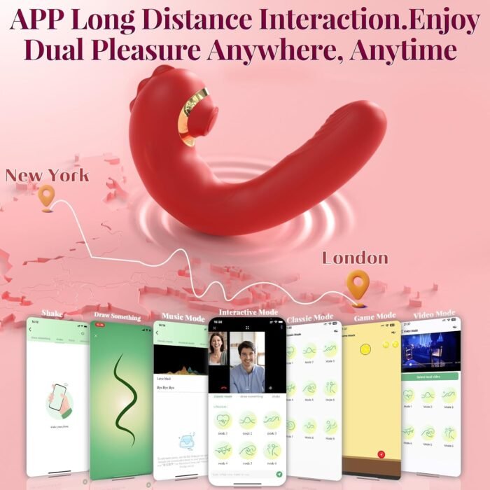 Vibrator Dildo Thrusting Sex Toys - 3 in 1 App Control G spot Adult Toys Clitoral Stimulator with 9 Thrusting & 9 Flapping Modes Dildos Vibrators for Women，Adult Sex Toys & Games for Female Couples - Image 4