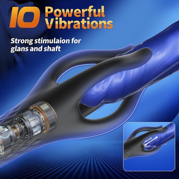 Male Sex Toys Penis Vibrator for Glans Prolong Endurance,360 Wrapping Tentacle Male Masturbator Stroker with 10 Vibrating Modes for Penis Clit Nipple Stimulation,Adult Sex Toy for Men Women Couples - Image 3
