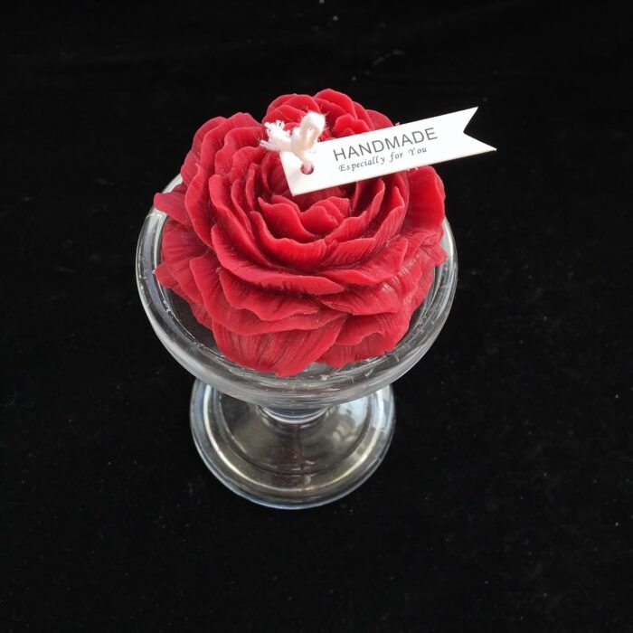 4 Pcs Low Temperature Candles Red Peony Flower Shaped Scented Candles Adult Low Heat Body Safe Candles Wax Play - Image 7
