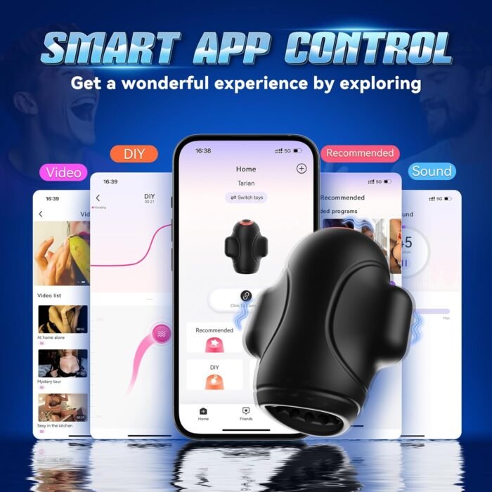 Male Sex Toys for Men - 4IN1 Male Masturbator Penis Vibrator 10 Vibrating & 3 Motors Stroker with App Control, 360° Wrapping Adult Sex Toy for Training & Increase Endurance, Sex Machine - Image 6