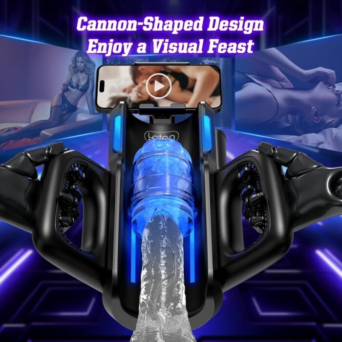 Sex Toys for Men Male Masturbator-Automatic Electric Male Sex Toys with 12times/s Thrusting, Men Sex Toys Adult Toys with Phone Holder and 2 Soft Silicone Pocket Pussy Hand Free Penis Training Stroker - Image 4