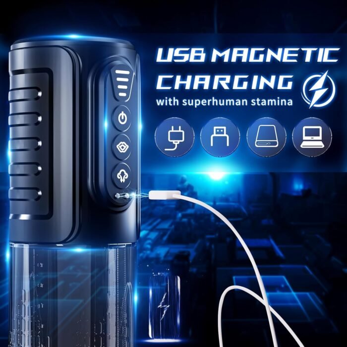 Waterproof Realistic Male Masturbator,Adult Sex Toys for Men,Sucking & Pumping Male Sex Toy, Premuim quiality Pocket Pussy Stroker, Follyee Penis Trainer Glans Stimulator Mens Vibrator Penis Pump - Image 6