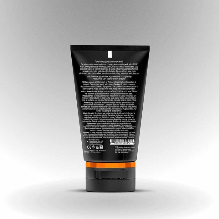 Metrol Jelle Heat Water Based Anal Personal Lubricant Gel 120ml (Warming Sensation, Extra Thick Super Glide, Glycerin Free) - Image 2