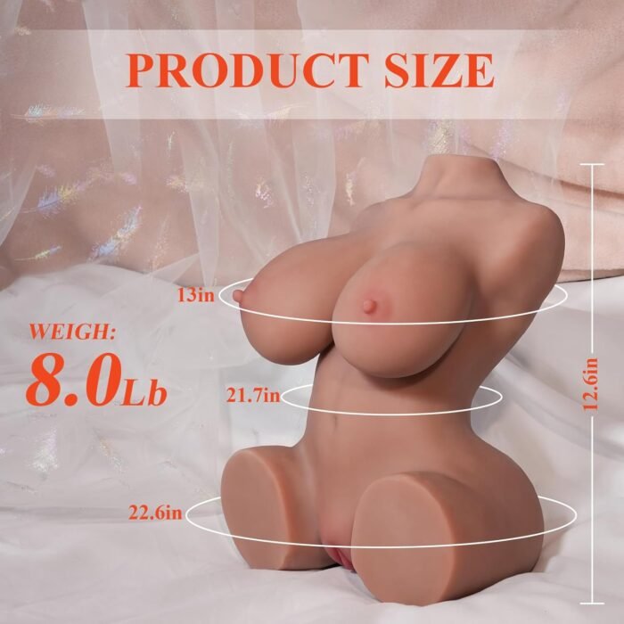 TANTALY 8LB Torso Sex Doll Selena, Male Sex Toy with Big Boobs and Ultra Soft Ass, Realistic 3D Textured Vaginal and Anal Tunnel Sex Dolls for Men, Male Masturbator Portable Sex Toy for Men (Wheat) - Image 3