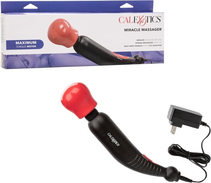 CalExotics Miracle Massager – Body Wand Vibrator for Couples – Adult Sex Personal Massager - Black
