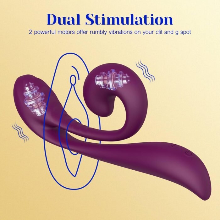 Tracy's Dog Dual Rabbit Vibrator - Dildo Adult Sex Toys for Women & Couples, Clitoral & G-Spot Stimulation, Dual Motors, 10 Vibration Modes, USB Magnetic Charging, Fully Waterproof, Body-Safe Silicone - Image 4