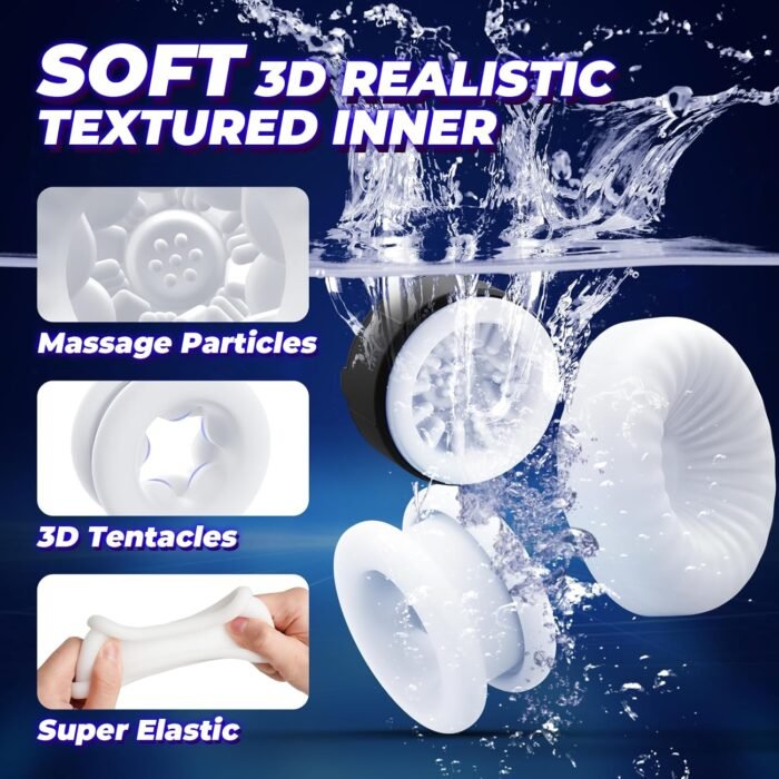 Thrusting and Rotating Male Masturbator - Unique Male Sex Toys Thrusting on Shaft Rotating on Glans for 4 Speeds, Sex Toys for Men with Handles & Digital Display & One-Click Burst, Sergeant Major - Image 6