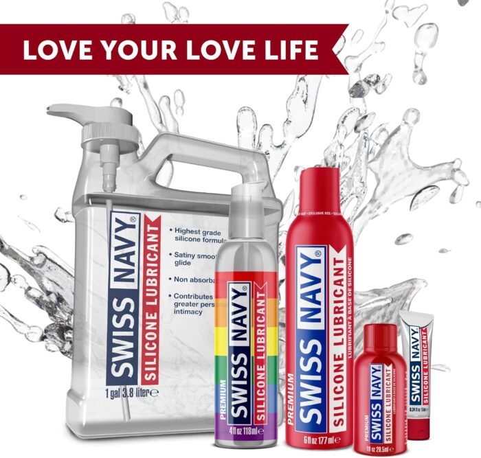 Swiss Navy Premium Silicone Based Lubricant - 1 oz - Personal Lube for Men, Women & Couples - Condom, Latex Safe - Hypoallergenic - Unscented - Image 6