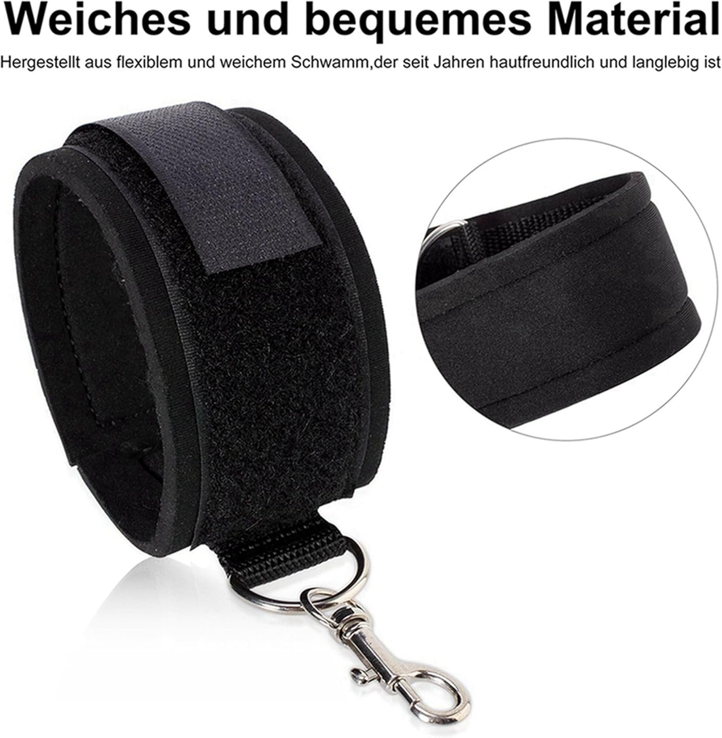 Sex Bed Ties for Adult Couples Bondaged Restraints Sex Handcuffs Bed Hand Leg Cuffs Strap Set Ankle Wrist Restraints Sex Resistance Bands with Ankle Strap Bondaged Rope Cord & Rope Bed BDSM Sweater - Image 2