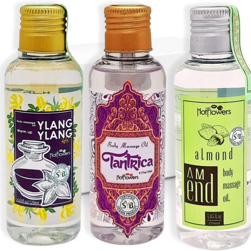 Body Sensual Massage Oil Set for Moisturizer and Nourish The Skin – Women and Couples (Set)