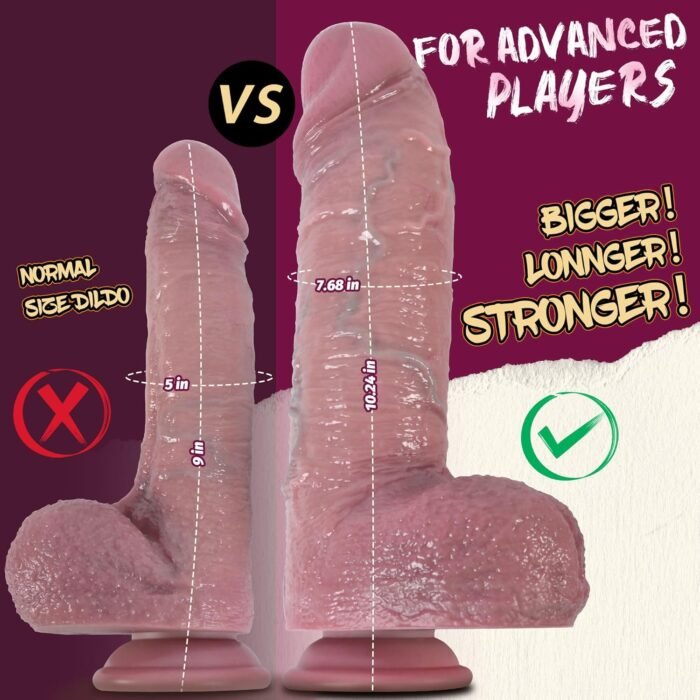 2.4 Diameter Thrusting Thick Dildo Sex Toys for Women, Realistic Huge Dildos with 3 Rotation Thrust Speeds & 9 Vibrations, Remote Control Heated Anal G Spot Dildo for Men Couple Advanced Play - Image 6