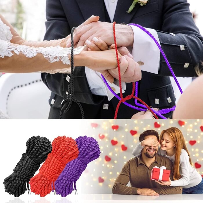Silk Soft Rope, Skin Friendly Soft Nylon Silky Black Red Ropes 32Feet 8 mm (3 cloors) - Image 2