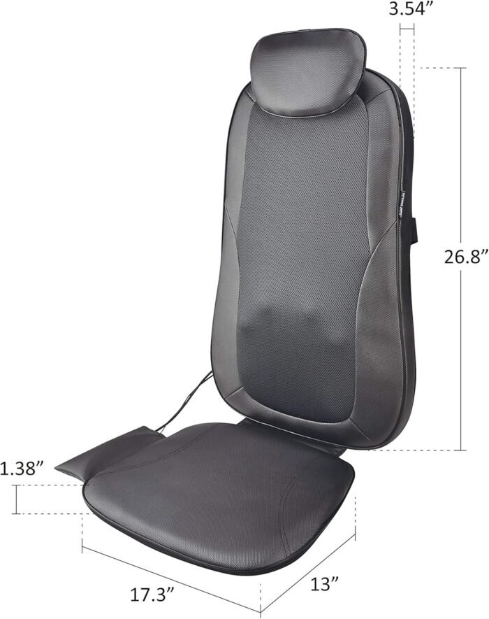 Snailax Back Massager with Heat, Shiatsu Massage Chair Pad for Back Pain, Rolling Kneading Massage Seat Cushion, Gifts for Women/Men, Stress Relax at Home Office - Image 8