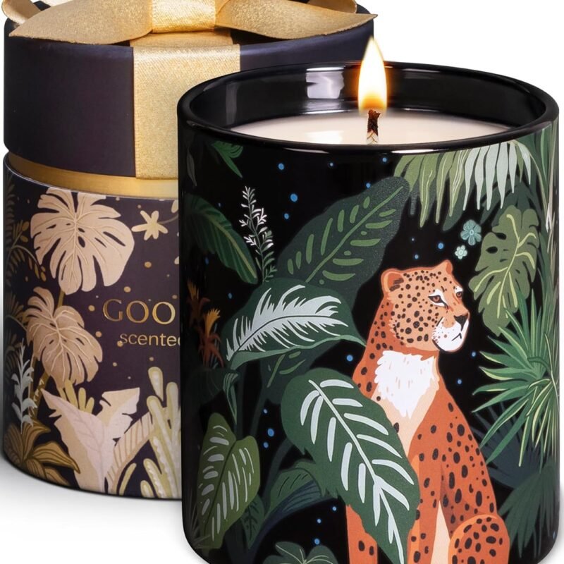 Goodpick Scented Candles Patchouli Sandalwood, Soy Candles for Home Scented, Luxury Gifts for Women&Men Stress Relief 8oz