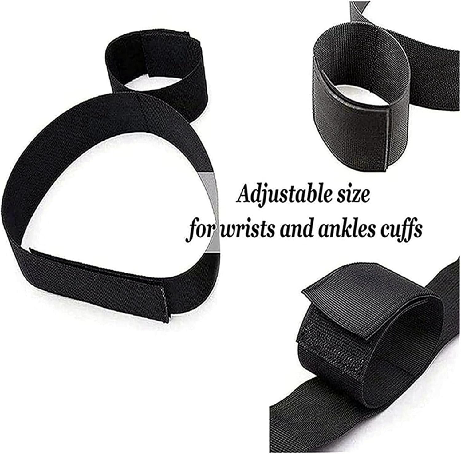 Sex Bed Ties for Adult Couples Bondaged Restraints Sex Handcuffs Bed Hand Leg Cuffs Strap Set Ankle Wrist Restraints Sex Resistance Bands with Ankle Strap Bondaged Rope Cord & Rope Bed BDSM Sweater - Image 6