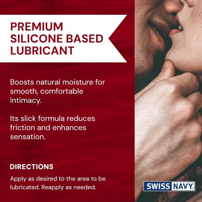 Swiss Navy Premium Silicone Based Lubricant - 1 oz - Personal Lube for Men, Women & Couples - Condom, Latex Safe - Hypoallergenic - Unscented - Image 2