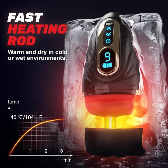 Male Masturbator Sex Toys for Men - SYDOWARDAL Penis Trainer Male Vibrator 2IN1 APP Control, Mouth-Wrapped Penis Vibrator Adult Toys with Heating Rod, LCD, Pocket Pussy Stroker Adult Sex Toys & Games - Image 3