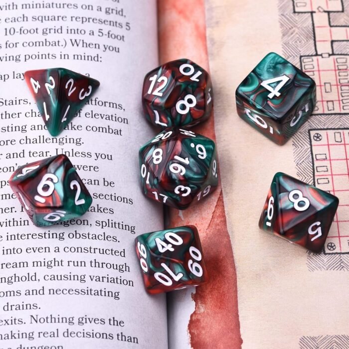 DND RPG Dice Sets 30 x 7 Polyhedral Dice (210pcs) for Dungeons and Dragons Tabletop Role Playing Adventure Games, with a Large Drawstring Bag - Image 9