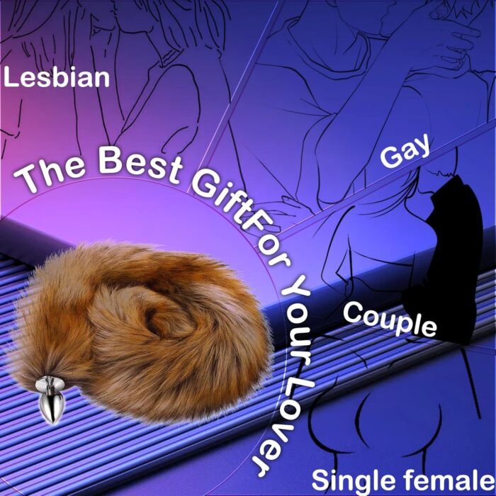 Sexy Fox Tail Anal Butt Plug Long Anales Toys But Plugs Faux Wild Animal Tail Stainless Steel Anus SM Cosplay Adult Sex Toy BDSM Bondage for Beginners Role Play Women Men Couples - Image 6