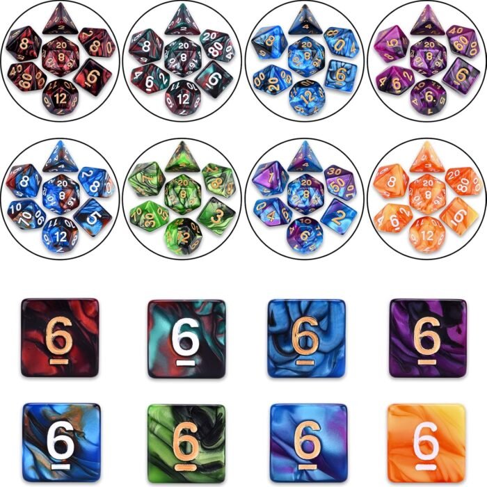 DND RPG Dice Sets 30 x 7 Polyhedral Dice (210pcs) for Dungeons and Dragons Tabletop Role Playing Adventure Games, with a Large Drawstring Bag - Image 2