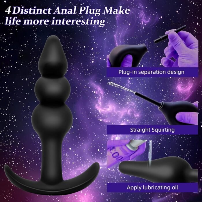 Silicone Anal Plug Set 5 PCS Training Kit Butt Plug Anus from Beginners to Advanced Player for Comfortable Long-Term Wear, Sex Toys for Couples - Image 4