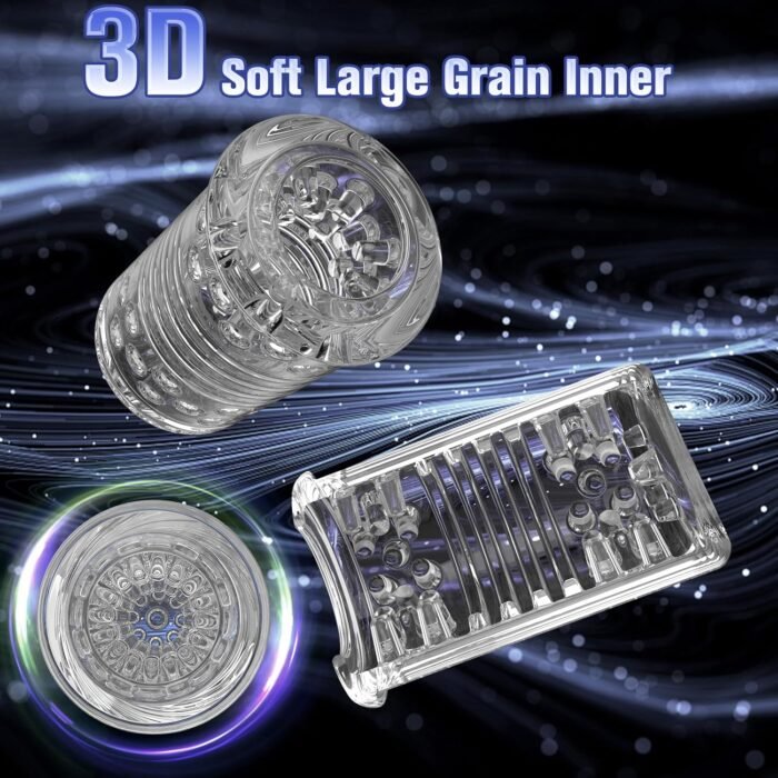Adult Sex Toys Male Masturbator, Automatic Male Sex Toys for Men with 7 Vibrator & 3 Thrusting Modes, Male Masturbator with 3D Large Particle Inner, Adult Toys for Men (White) - Image 4