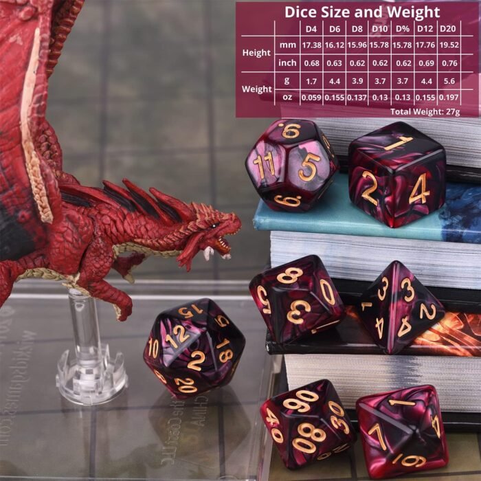 DND Dice Sets 30 x 7 (210pcs) Polyhedral RPG Dice for Dungeons and Dragons Tabletop Role Playing Adventure Games, with a Large Drawstring Bag - Image 4
