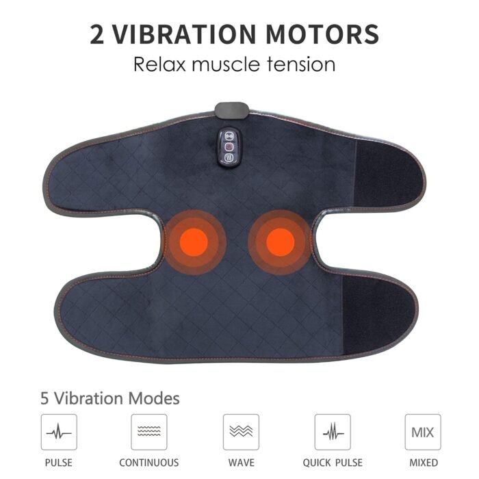 COMFIER Heated Knee Massager with Heating Pad for Knee Pain Relief,Gifts for Men Women Dad Mom,Knee Warmers Wrap, FSA or HSA Eligible,Heated Knee Pad for Men Women Seniors - Image 2