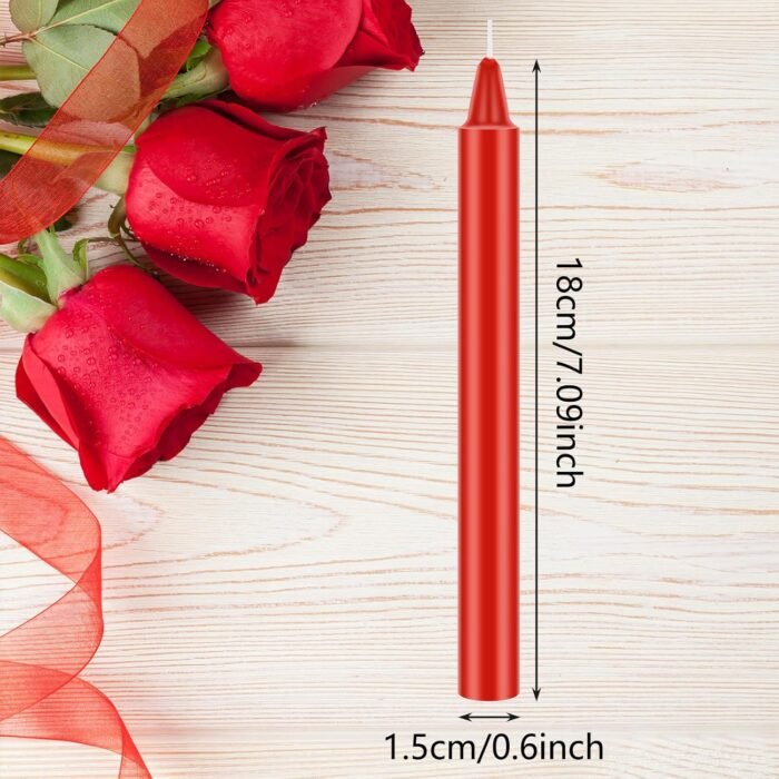 Boao 10 Pieces Low Temperature Candles Wax Low Heat Dripping Candles for Wedding Valentine‘s Day Gift Decorations Supplies(Red, Black, Purple) - Image 2
